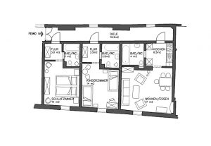 Grundriss Ferienwohnung IV
